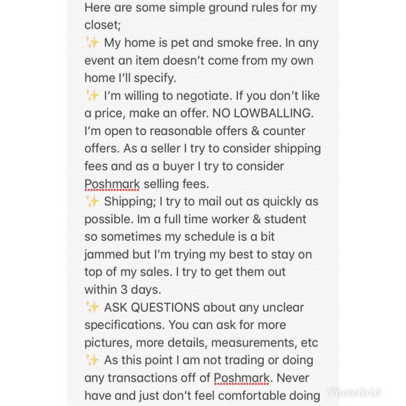 ✨💕 CLOSET RULES 💕✨ - Picture 5 of 6